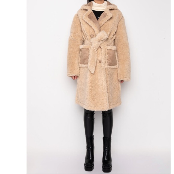 AKIRA REVE BORG TRENCH COAT - Picture 6 of 16